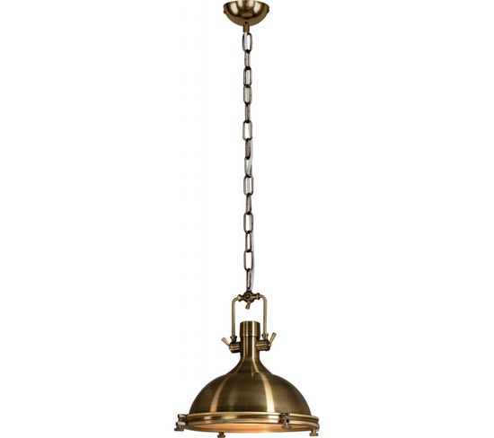 Lampe Suspension Industriel "trinity" 44cm Laiton