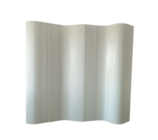 Paravent Bambou Coloris Blanc, 200 X 250 Cm