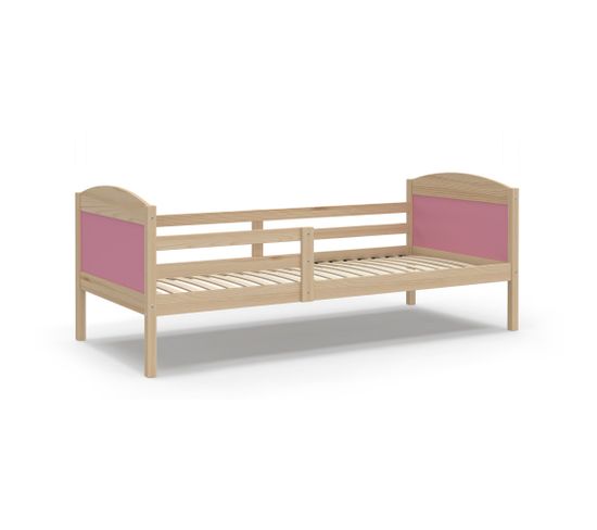 lit enfant mati 90 190 pin rose livre avec sommier lit enfant but