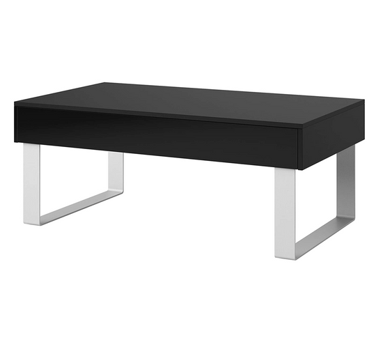 Calabrini Table Basse Style Vintage Grand Modèle Noir