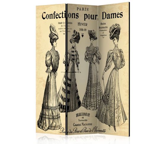 Paravent 3 Volets "confections Pour Dames" 135x172cm