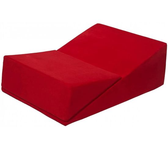 Fauteuil Chaise Longue Canapé Intime Relaxant Rabattable De Forme Triangulaire Rouge