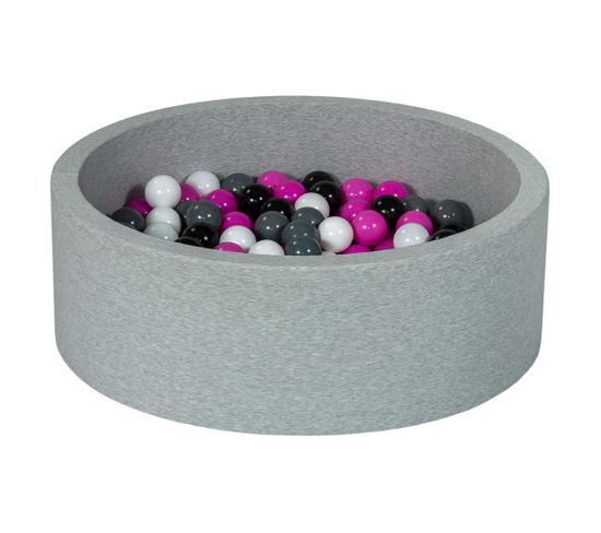 Piscine À Balles Noir, Blanc, Rose,gris -  200 Balles