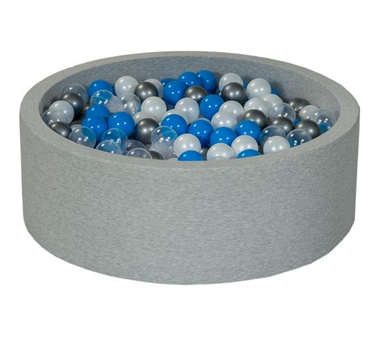 Piscine À Balles Perle, Transparent, Bleu, Argent - 450 Balles