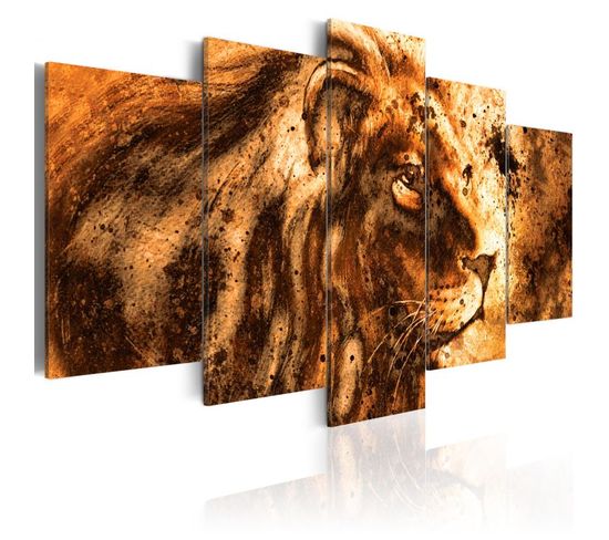 Tableau Imprimé "beautiful Lion" 50 X 100 Cm