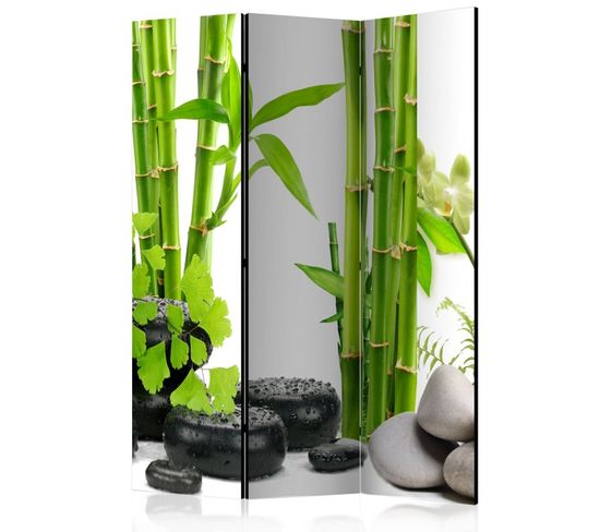 Paravent 3 Volets "bamboos et Stones" 135x172cm