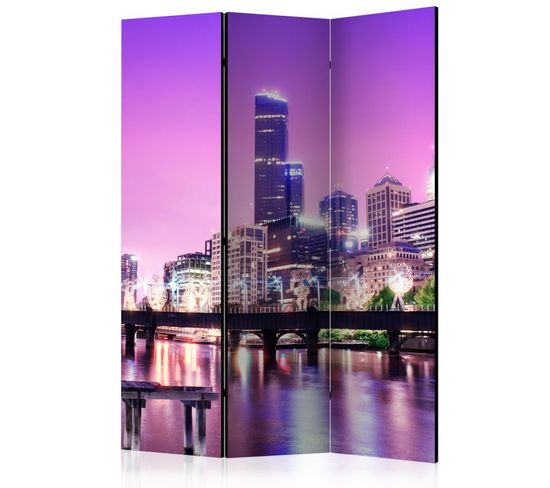 Paravent 3 Volets "purple Melbourne" 135x172cm