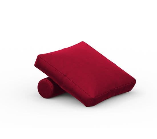 Coussin "margo", Rouge, Velours
