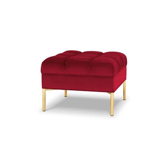 Pouf "karoo", 1 Place, Rouge, Velours