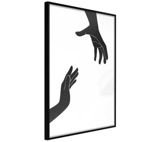 Affiche Murale Encadrée "language Of Gestures Ii" 20 X 30 Cm Noir