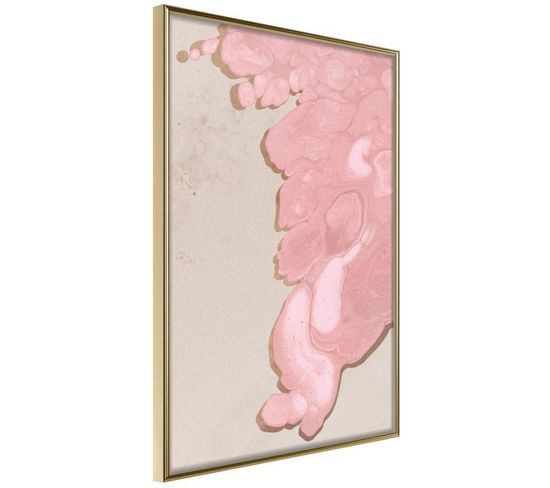 Affiche Murale Encadrée "pink River" 20 X 30 Cm Or