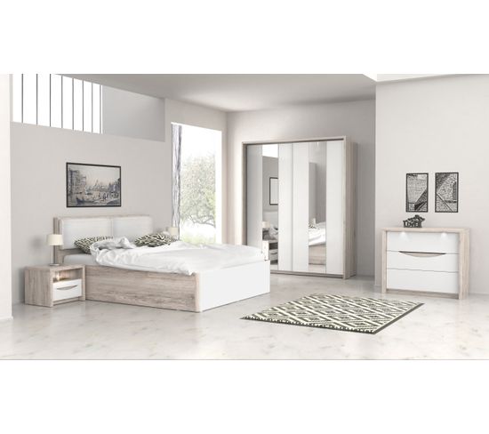 Armoire 2 Portes Coulissantes Avec Led Saint Tropez Imitation Chene Et Blanc Armoire But Armoire 2 Portes Coulissantes Avec Led Saint Tropez Imitation Chene Et Blanc Armoire But