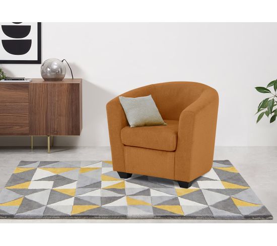 Fauteuil cabriolet THEO tissu Crown Amber