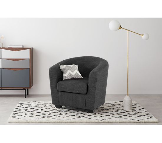 Fauteuil cabriolet THEO tissu Love anthracite