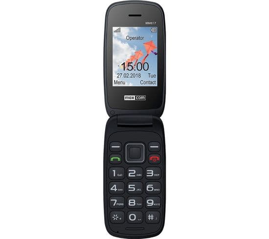 Téléphone Portable Senior à Clapet Mm817 Noir