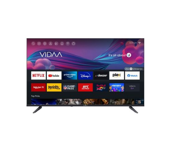 TV LED UHD 4k - 43" (108cm) - Smart TV Vidaa - 3xHDMI - 2xUSB - Wifi - Bluetooth - Mode Hôtel