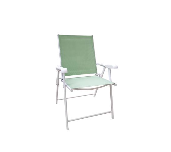 Chaise Pliante En Fer/plastique Coloris Vert