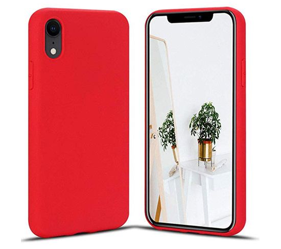 Coque De Protection Pour Mobile Iphone Xr Rouge Souple Silicone - Visiodirect -