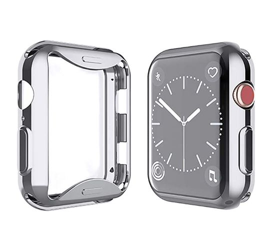 Coque De Protection Pour Apple Watch Serie 4 / Serie 6 / Serie Se 44 Mm Argent -