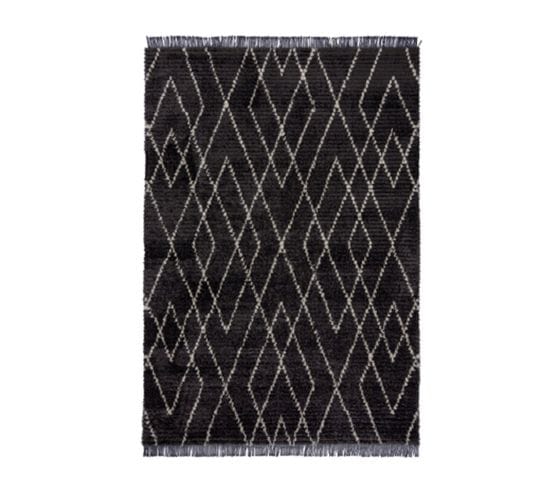 Tapis De Salon Marika En Polyester - Noir - 160x230 Cm