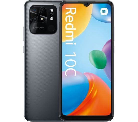 Smartphone  Redmi 10c 6.71" Double Nano Sim 64 Go Gris Graphite