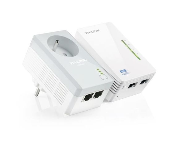 Kit De 2 Cpl 600 Mbps Wi-fi 300 Mbps Avec 2 Ports Ethernet Et Prise Intégrée - Tl-wpa4225 Kit