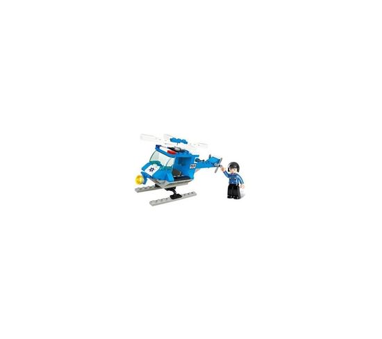Briques Compatibles Lego - Construction - La Ville - Hélicoptere De Police - Sluban
