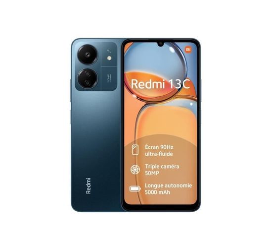 Smartphone Xiaomi Redmi 13c 256 Go bleu