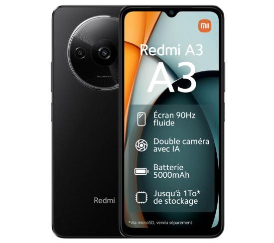 Smartphone Xiaomi Redmi a3 noir 128Go