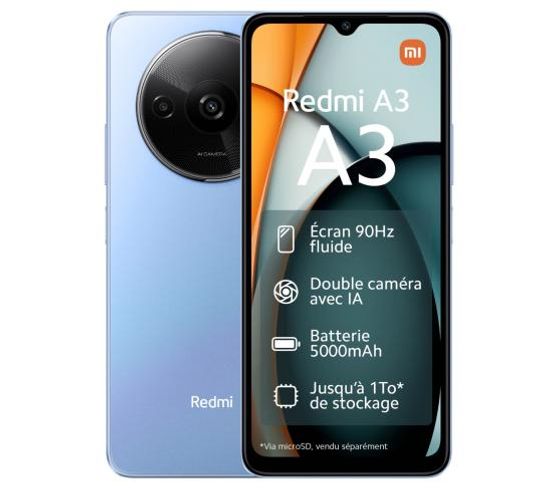 Smartphone Xiaomi Redmi a3 bleu 128 Go