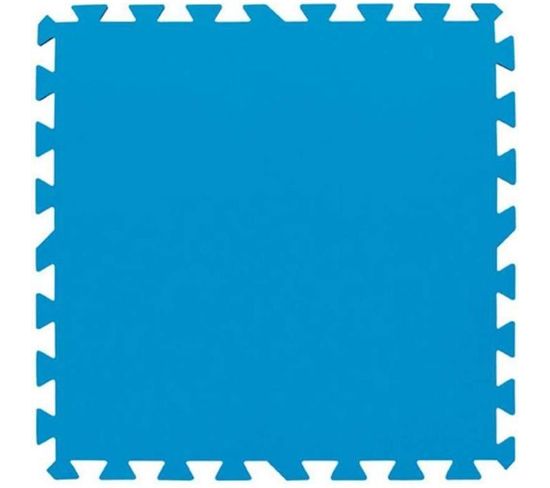 Lot De 9 Dalles De Protection De Sol Mousse Bleu - 50 X 50 Cm - Épaisseur 3 Mm