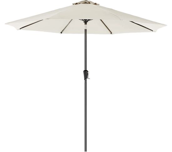 Parasol De Jardin Ø3 M, Ombrelle, Protection Upf 50+, Toile Polyester Octogonale, Inclinable