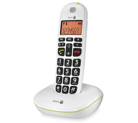 Téléphone Sans Fil Dect Blanc Sans Répondeur - Phoneeasy100w