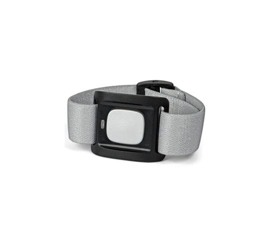 Bracelet Médaillon D'alerte Connecté Bluetooth  - Argent/noir