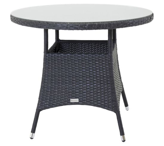 Table De Jardin Volta Noir 90x90 Cm