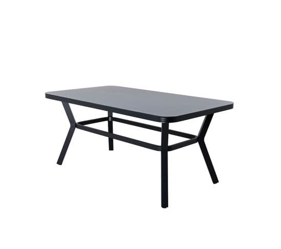 Table De Jardin Virya Noir 160x90x74 Cm