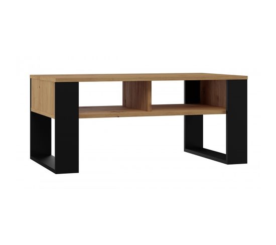Aurea  Table Basse Rectangulaire Style Loft  Dimensions 90x58x50 Cm  Table Basse Avec 2 Étagères