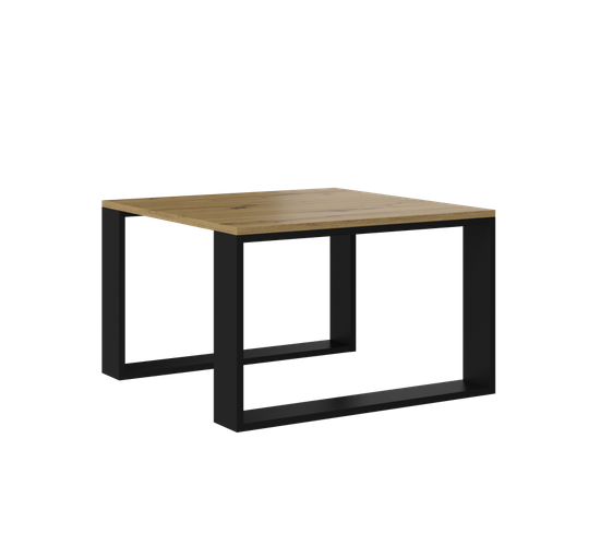 Alada  Table Basse Carrée Style Industriel  67x67x40 Cm  Table Basse En Décor Bois