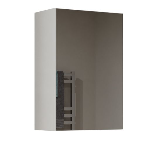 Tonni Armoire De Toilette Murale Avec Miroir 40x22x60 Blanc Mat