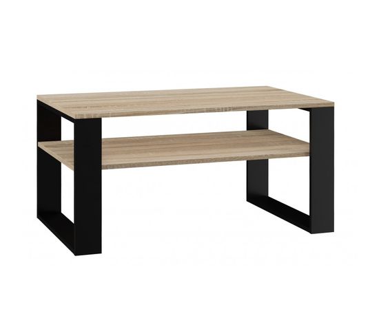Asisa  Table Basse Rectangulaire Style Loft  Dimensions 90x58x50 Cm  Table Basse Avec Étagère