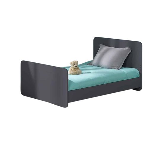 Pack Lit Evolutif Avec Matelas Spike Gris Anthracite 90x140 A 90x190 Cm Lit Evolutif But