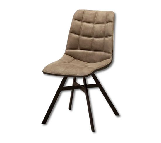 Chaise Nynke Pieds Métal Taupe/graphite - Taupe