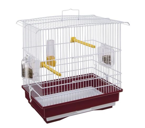 Giusy Cage Pour Oiseaux Rouge Et Blanc