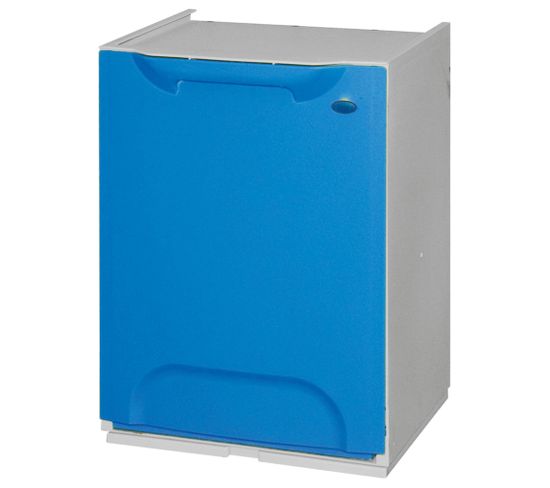 Bac De Recyclage En Polypropylène Bleu, Avec Un Réservoir De 20 Litres À L'intérieur.