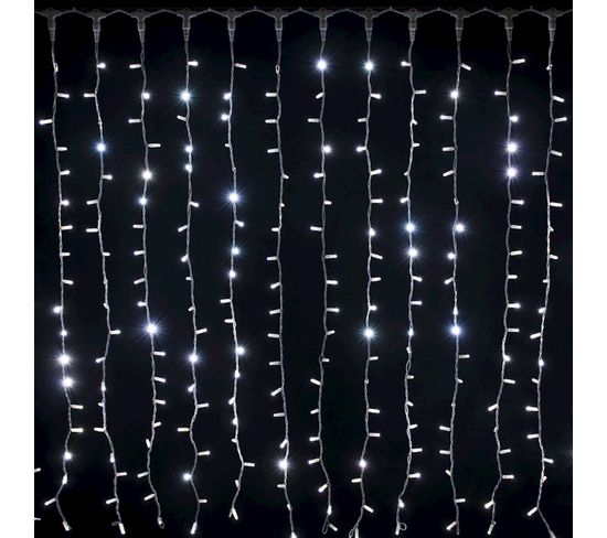Rideau Lumineux Raccordable Noël Ixia - 2 X 1,5 Mètres - Blanc Froid