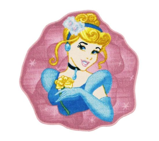 Tapis Imprimé Princesse Cendrillon, Disney Rose 67x67 - Disney