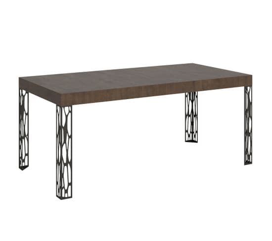 Table Extensible 90x180/284 Cm Ghibli Noyer Cadre Anthracite