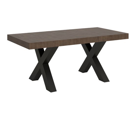 Table Extensible 90x180/440 Cm Traffic Noyer Cadre Anthracite