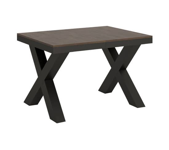 Table Extensible 90x120/224 Cm Traffic Evolution Noyer Cadre Anthracite