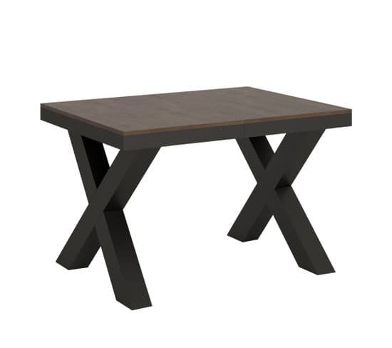 Table Extensible 90x120/380 Cm Traffic Evolution Noyer Cadre Anthracite